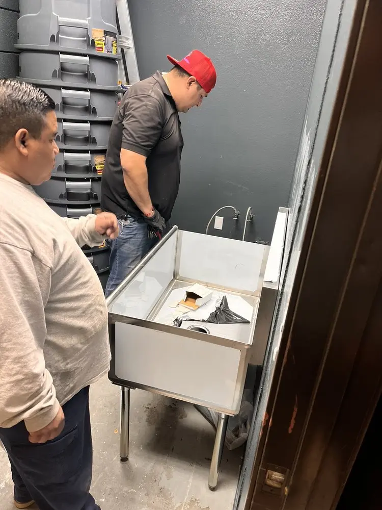 Commercial plumbing and sink installation in Efland
